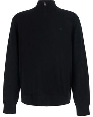 Calvin Klein Hoodies & Sweatvesten ,Zwart ,Truien - Blauw