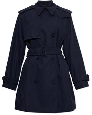 Burberry Jassen ,Blauw ,Katoen Latchmere Wool Trench Coat