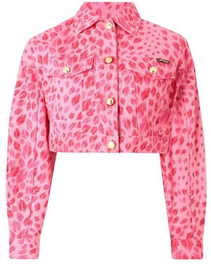 Just Cavalli Maculate Jeansjacke - Pink