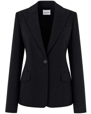 ANDAMANE Einknopf-Nadelstreifen-Blazer - Schwarz