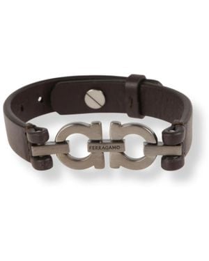 Ferragamo Double Gancini Armband - Braun