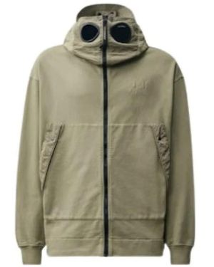 C.P. Company Hoodies & Sweatvesten ,Groen ,Zip-Throughs