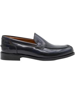 Exton Schoenen ,Blauw ,Leer Burnished Loafers