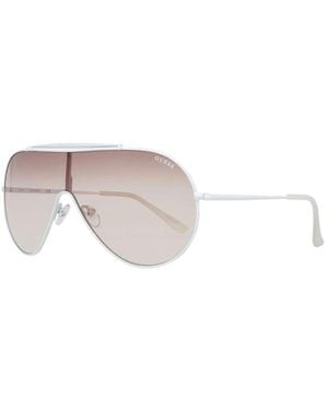 Guess Weiße Aviator Damen Sonnenbrille Gradient Braun
