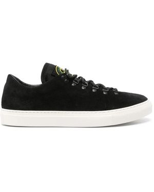 Stone Island Compass Patch Low Top Sneakers - Schwarz