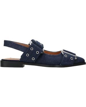 Steve Madden Denim Flache Schuhe Mit Metall-Details - Blau