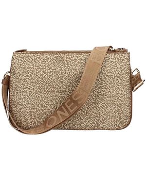 Borbonese Tassen ,Bruin ,Leer Crossbody Bag - Naturel