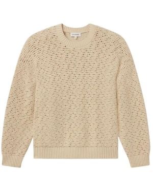 FRAME Round-Neck Knitwear - Natural
