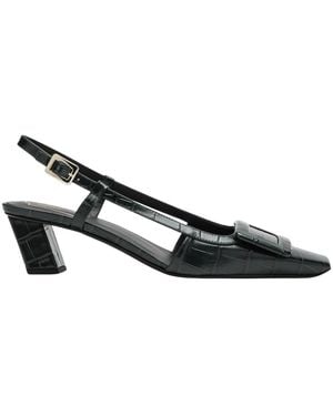 Roger Vivier Schoenen ,Groen ,Leer Belle Vivier 45 Slingback Pumps - Zwart