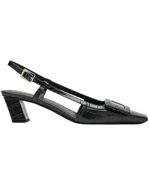Roger Vivier Schoenen ,Groen ,Leer Belle Vivier 45 Slingback Pumps - Zwart