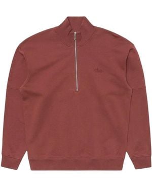 Edwin Koji Half Zip Sweat - Rood