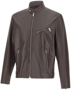Tagliatore Leather Jackets - Grey