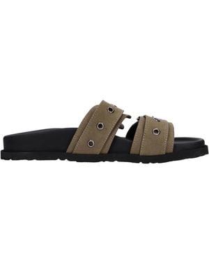 MSGM Sandalen Grün - Braun