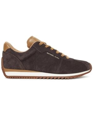 Michael Kors Rhodes Two-Tone Suede Trainer - Braun