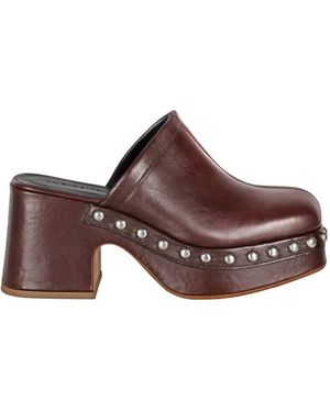 CURIOSITÉ Heeled Mules - Marrone