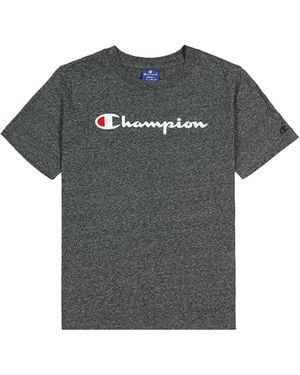 Champion Tops ,Grijs ,T-Shirt Met Ronde Hals En Scriptlogo