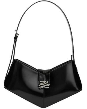 KARL LAGERFELD K/Studio Autograph Schultertasche Spazzolato - Schwarz