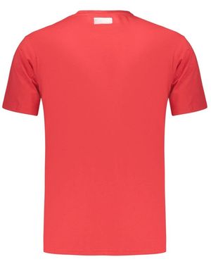 Bikkembergs Half-Logo Kurzarm-T-Shirt - Rot