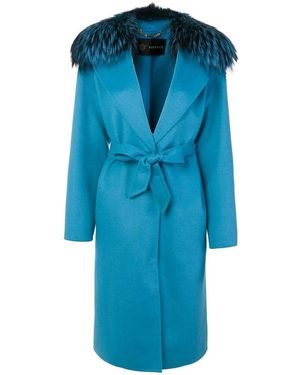 Versace Bontgevoerde Jas - Blauw