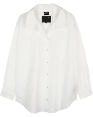 R13 Overhemden ,Wit ,Katoen Tall Collar Boyfriend Button Up
