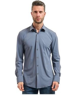 HUGO Overhemden ,Blauw ,Leer Boss Shirts