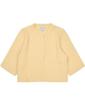 Munthe Truien & Vesten ,Geel ,Roxas Cardigan - Naturel