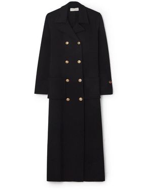 BUSNEL Double-Breasted Coats - Nero