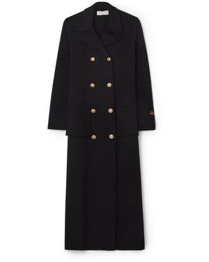 BUSNEL Double-Breasted Coats - Nero