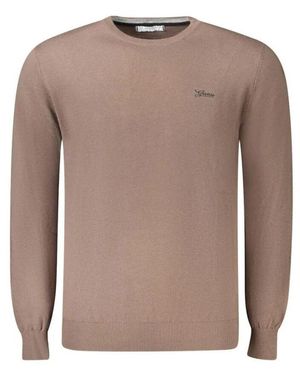 Guess Brauner baumwoll-crew-neck-pullover
