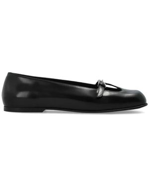 NODALETO Bulla Rina Leren Ballerina - Zwart