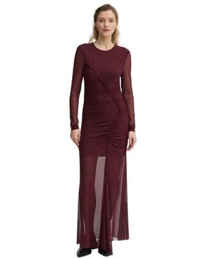 Gestuz Messi Mesh Maxi Jurk - Rood