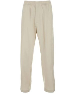 Calvin Klein Straight Trousers - Natural