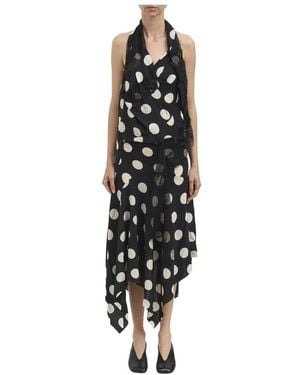 Junya Watanabe Wrap Jurken - Zwart