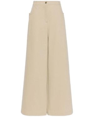 Max Mara Wide Broeken - Naturel