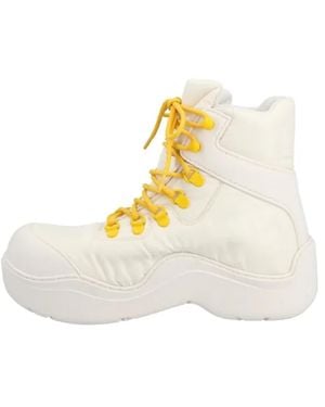Bottega Veneta Lace-Up Boots - Metálico