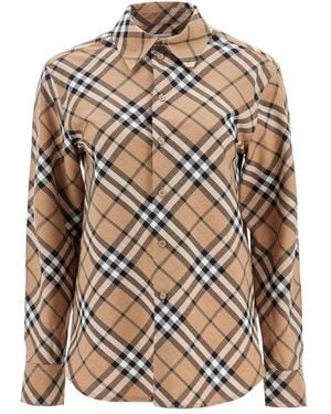 Burberry Hemd Aus Baumwollpopeline Mit Karomuster - Braun