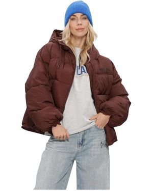 Alix The Label Jassen ,Bruin ,Leer Gewatteerde Jas