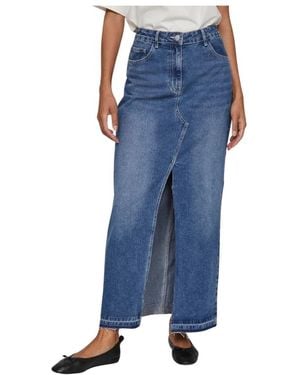 Vila Denim Skirts - Azul