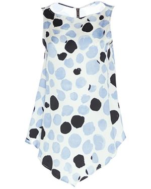 Manila Grace Sleeveless Tops - Blauw