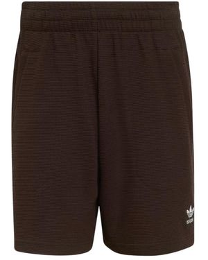 adidas Fitness ,Bruin ,Katoen Essentials Trefoil Waffle Shorts - Zwart