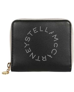 Stella McCartney Logo Alter-Nappa Geldbörse - Schwarz