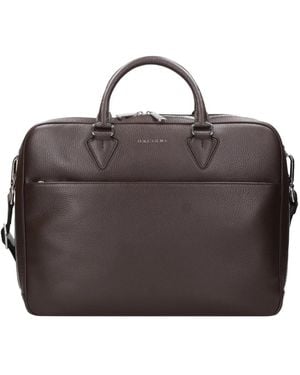 Orciani Leren Schoudertas Met Ritssluiting - Bruin