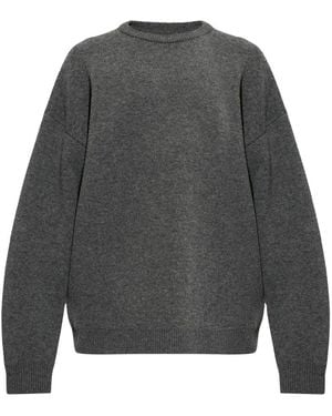 Balenciaga Wollpullover Mit Rundhalsausschnitt - Grau