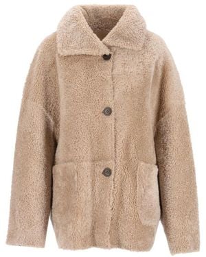 Arma Faux Fur & Shearling Jackets - Neutro