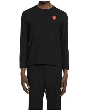 COMME DES GARÇONS PLAY Long Sleeve Tops - Black