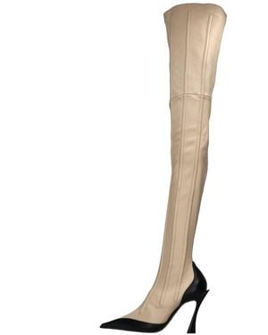Mugler Over-Knee Boots - Marrón