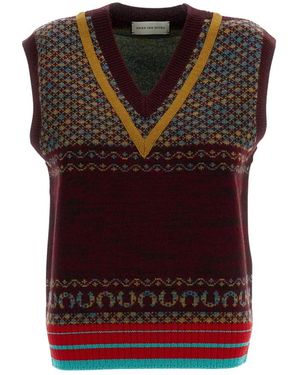 Dries Van Noten Fitted Cashmere Top - Rood