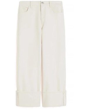 Weekend by Maxmara Cropped Trousers - Blanco