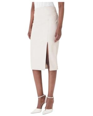 Rinascimento Rokken ,Leer Ecopelle Rok - Wit