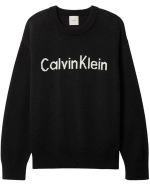 Calvin Klein Logo Graphic Relaxed Sweater - Zwart